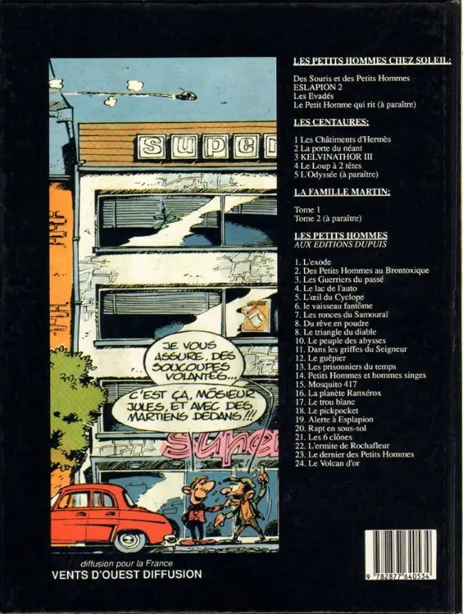 Verso de l'album Les Petits hommes Soleil / Jourdan Tome 3 Les évadés