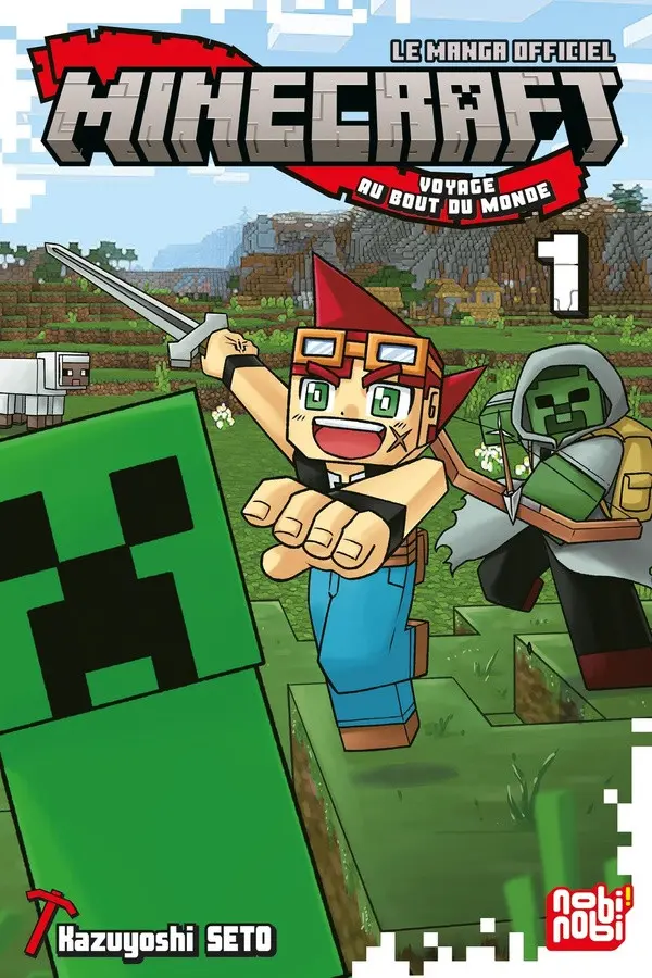 Couverture de l'album Minecraft - Le manga officiel 1 Voyage au bout du monde