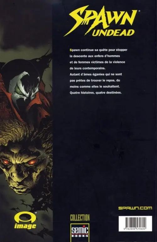 Verso de l'album Spawn - Undead 2