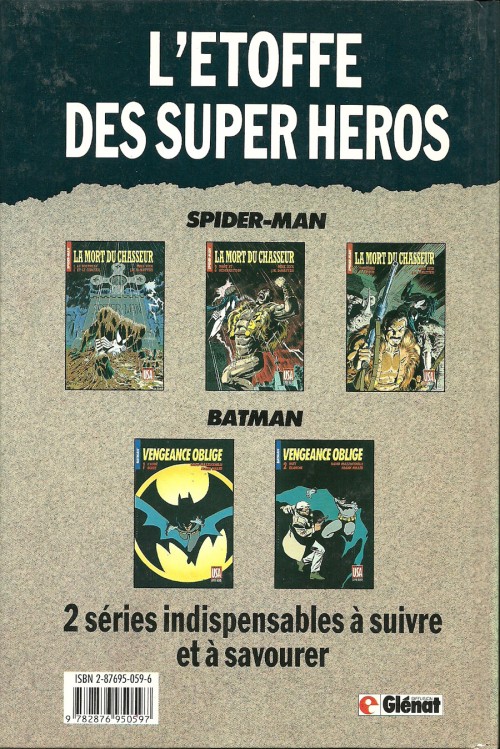 Verso de l'album Super Héros Tome 6 Batman : Vengeance Oblige 1/2 - L'aube noire