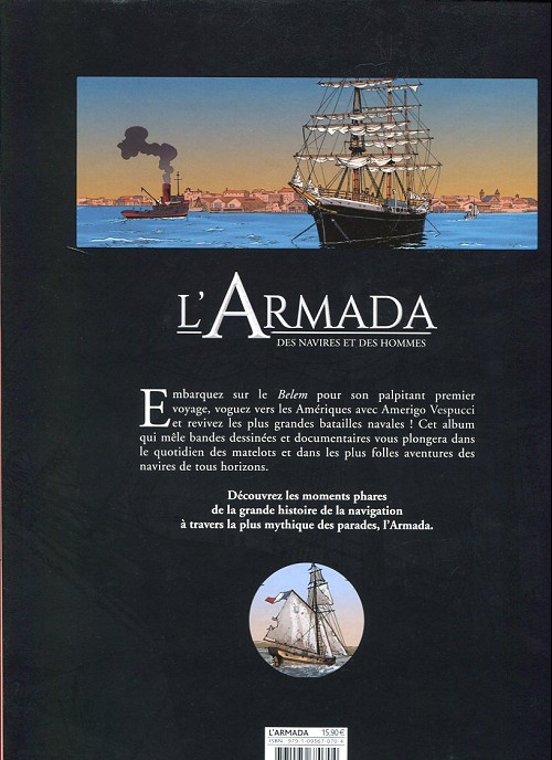 Verso de l'album L'Armada Des navires et des hommes