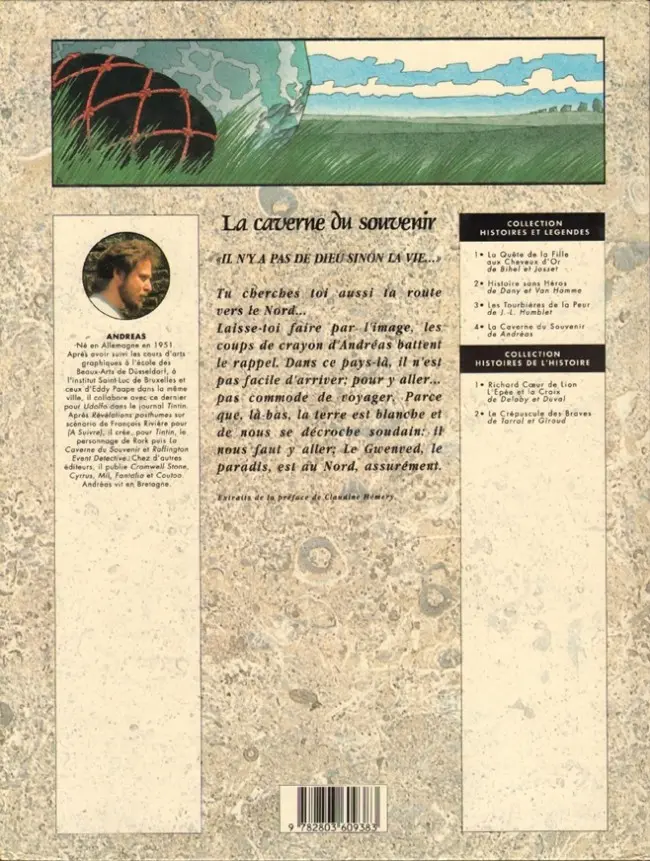 Verso de l'album La Caverne du souvenir