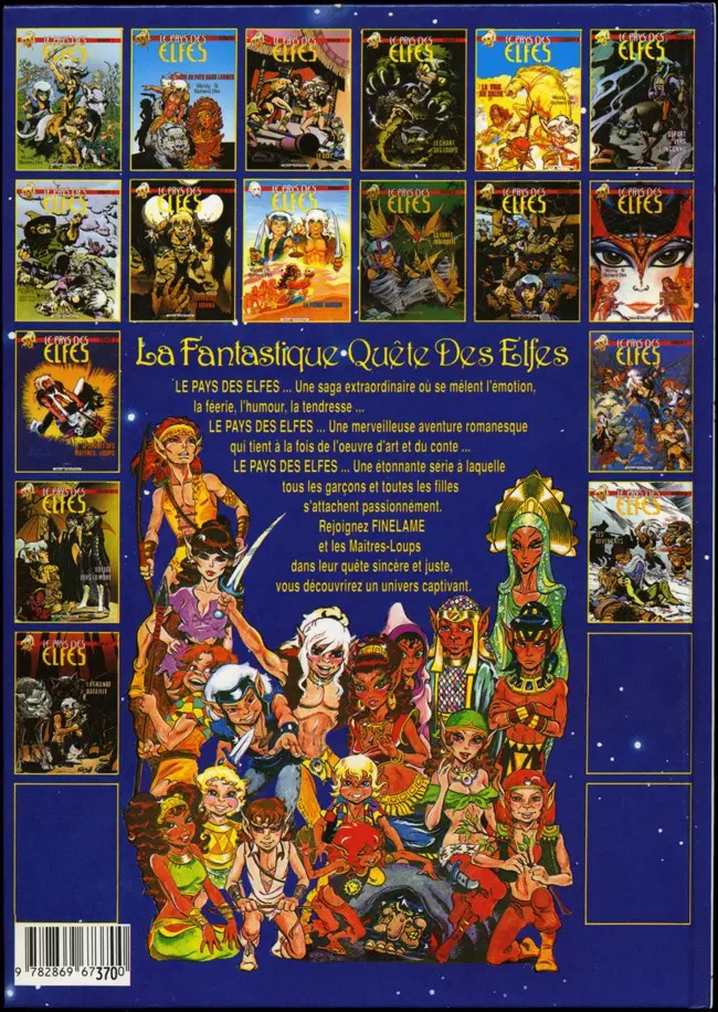 Verso de l'album ElfQuest - La Fantastique quête des elfes Tome 2 Attaque au pays sans larmes