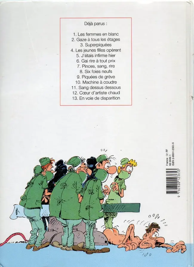 Verso de l'album Les Femmes en Blanc Tome 5 J'étais infirme hier