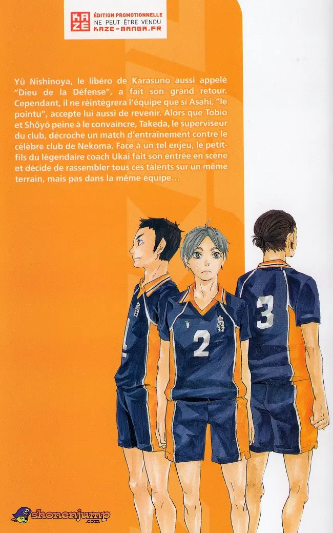 Verso de l'album Haikyu !! Les As du Volley 3