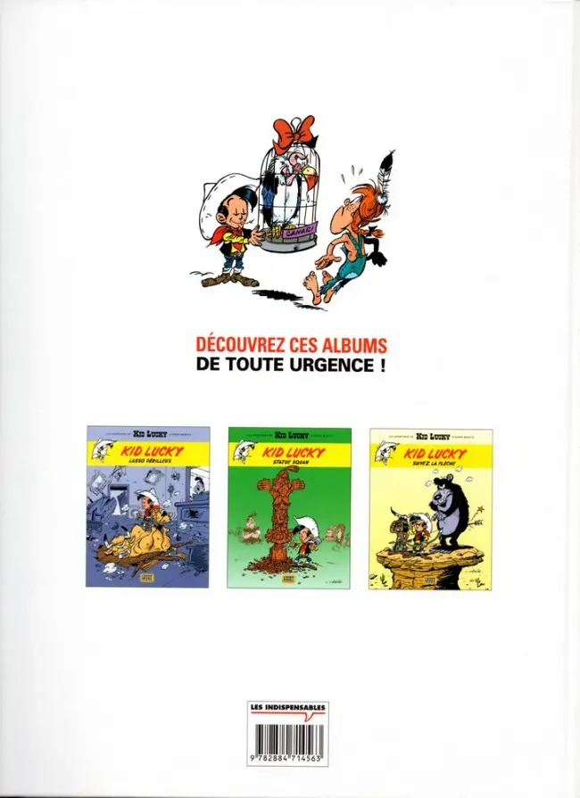 Verso de l'album Kid Lucky Tome 1 L'apprenti cow-boy