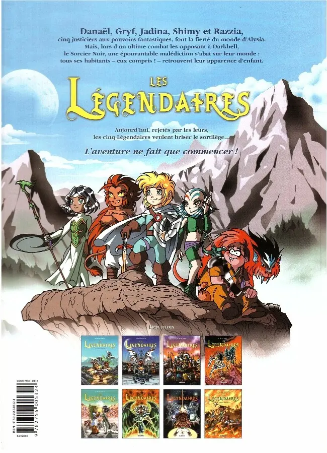 Verso de l'album Les Légendaires Tome 7 Aube et Crépuscule