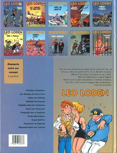 Verso de l'album Léo Loden Tome 10 Testament et Figatelli