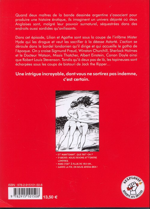 Verso de l'album Les aventures sexuelles de Lilian et Agathe Tome 1 L'antre de la terreur