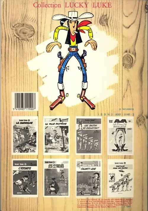 Verso de l'album Lucky Luke Tome 9 Des rails sur la prairie