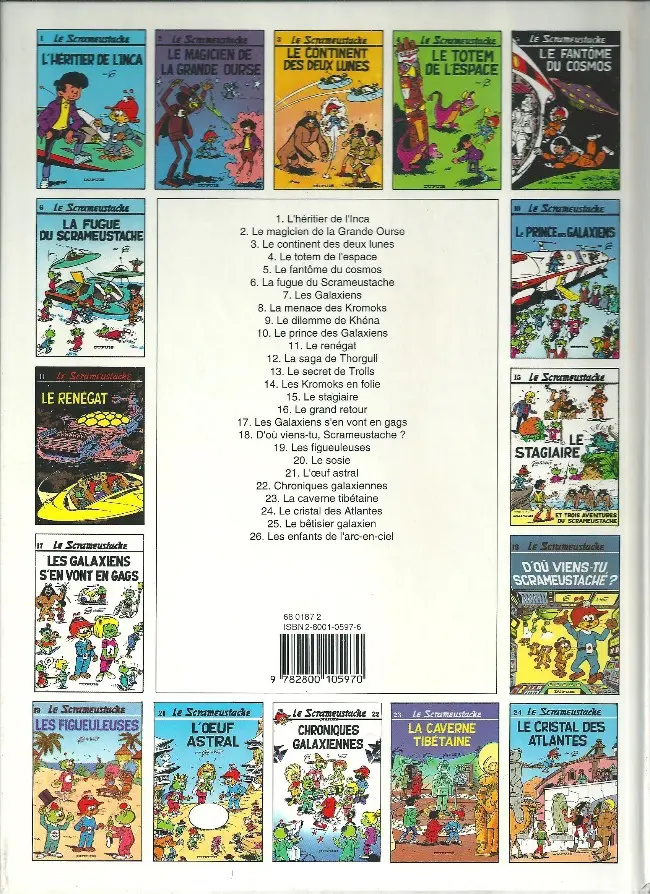 Verso de l'album Le Scrameustache Tome 6 La fugue du Scrameustache