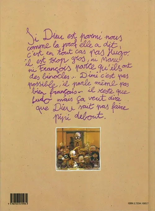 Verso de l'album Titeuf Tome 1 Dieu, le sexe et les bretelles