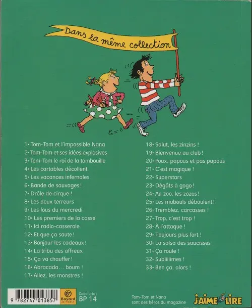 Verso de l'album Tom-Tom et Nana Tome 7 Drôle de cirque !