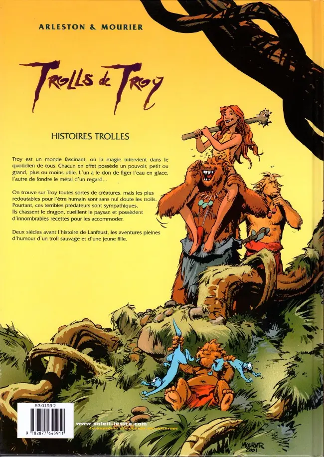 Verso de l'album Trolls de Troy Tome 1 Histoires trolles