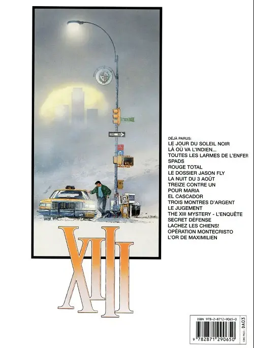 Verso de l'album XIII Tome 8 Treize contre un