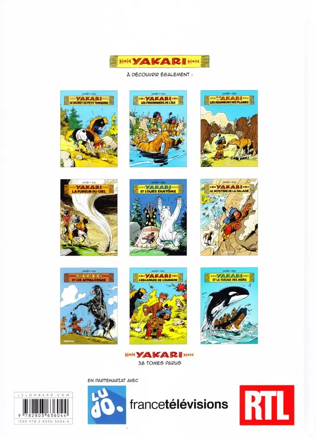 Verso de l'album Yakari Tome 1 Yakari et Grand Aigle