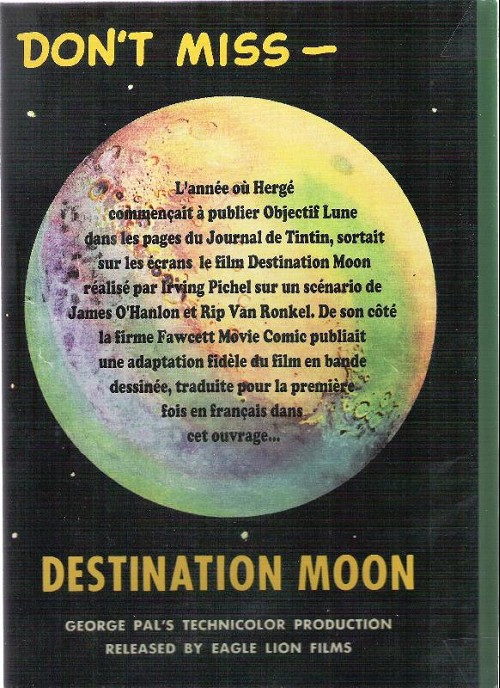 Verso de l'album Hergé - Dossier Lune