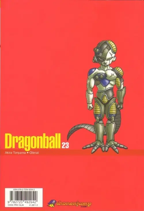 Verso de l'album Dragon Ball Perfect Edition 23