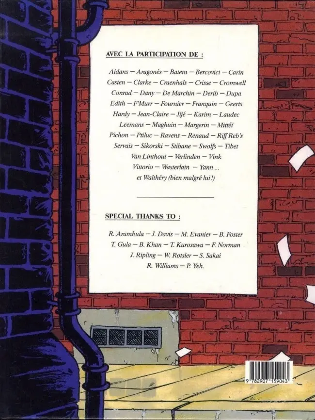 Verso de l'album Natacha Nostalgia - Spécial 20 ans