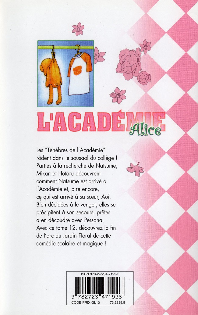 Verso de l'album L'Académie Alice 12