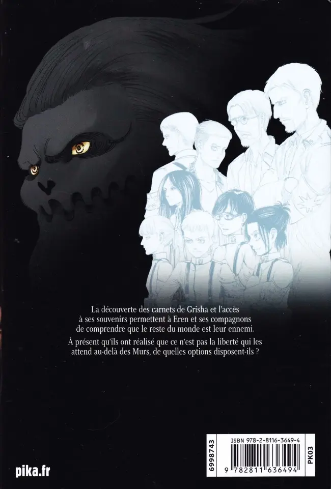 Verso de l'album L'Attaque des Titans 23