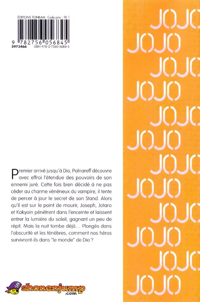Verso de l'album Jojo's Bizarre Adventure - Stardust Crusaders 15