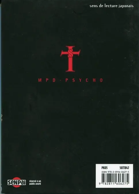 Verso de l'album MPD-Psycho - Le détective schizophrène N° 15