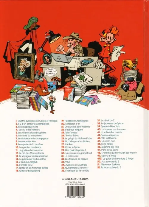 Verso de l'album Spirou et Fantasio Tome 52 La face cachée du Z