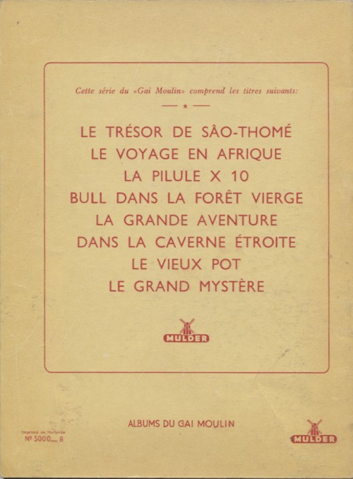 Verso de l'album Bull Dog Tome 6 Dans la caverne étroite