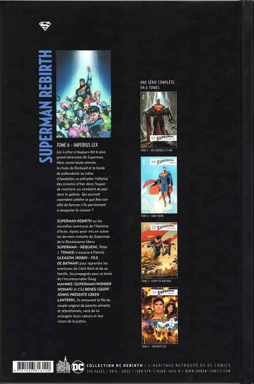 Verso de l'album Superman Rebirth Tome 6 Imperus lex