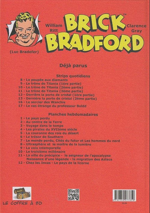 Verso de l'album Brick Bradford Planches hebdomadaires Tome 12 Chez les Incas - Le pays de la licorne