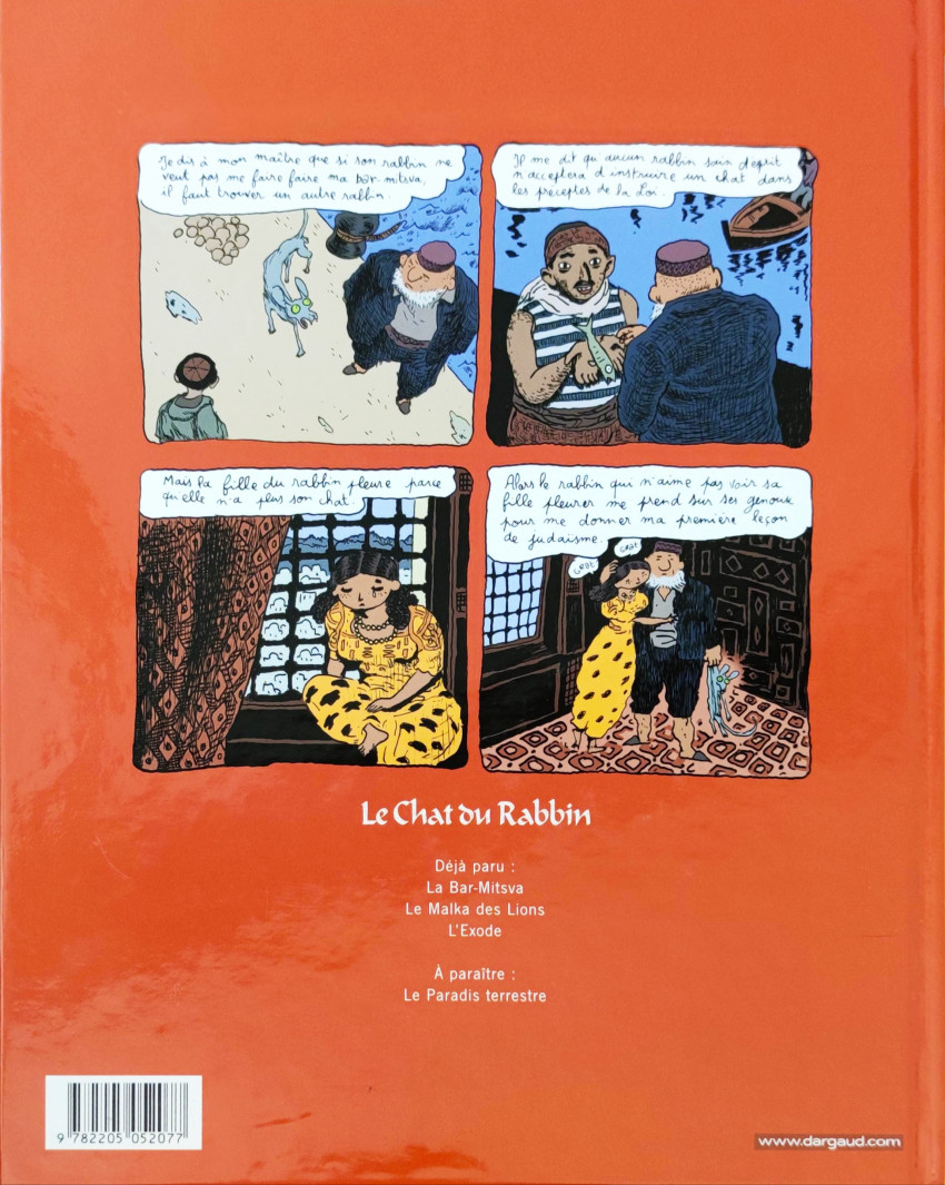 Verso de l'album Le Chat du Rabbin Tome 1 La Bar-Mitsva