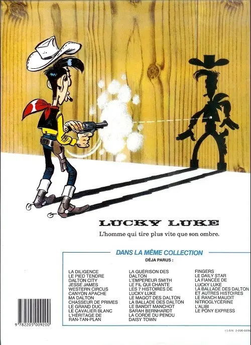 Verso de l'album Lucky Luke Tome 44 La guérison des Dalton