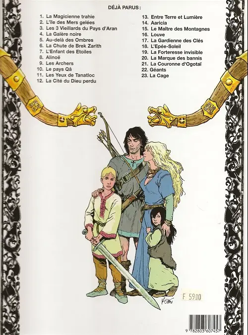 Verso de l'album Thorgal Tome 14 Aaricia