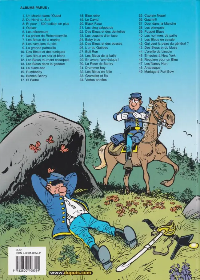 Verso de l'album Les Tuniques Bleues Tome 2 Du nord au sud