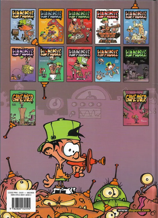 Verso de l'album Kid Paddle Tome 8 Paddle...My name is Kid Paddle
