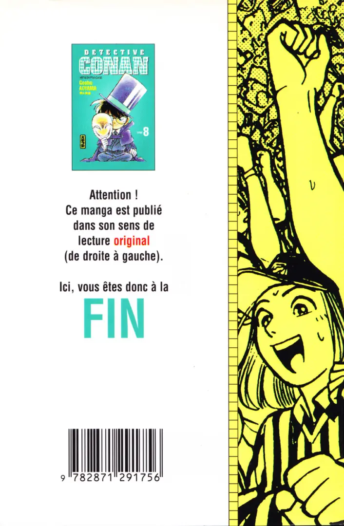 Verso de l'album Détective Conan Tome 8