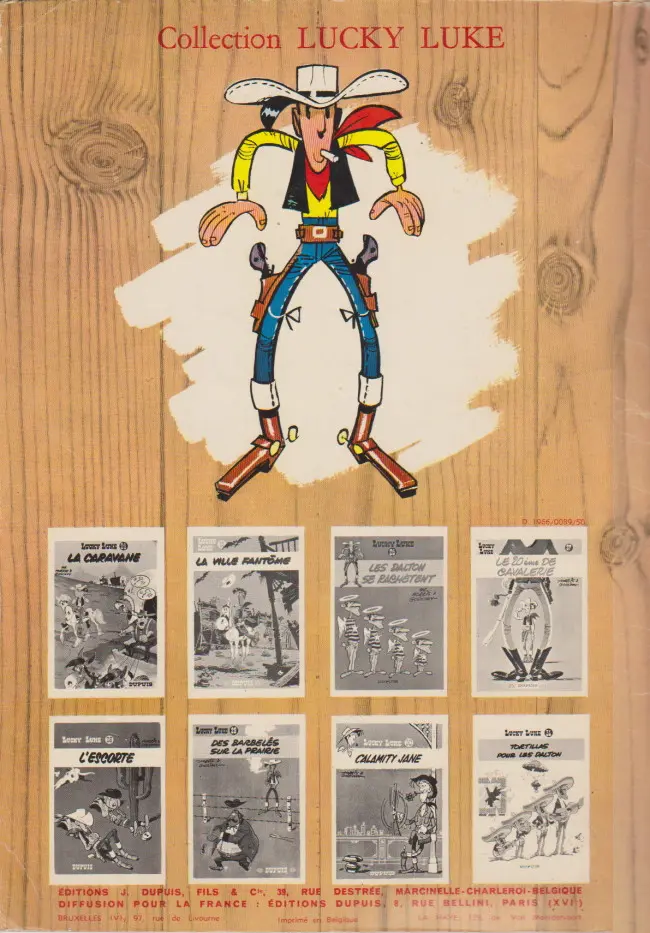 Verso de l'album Lucky Luke Tome 28 L'escorte