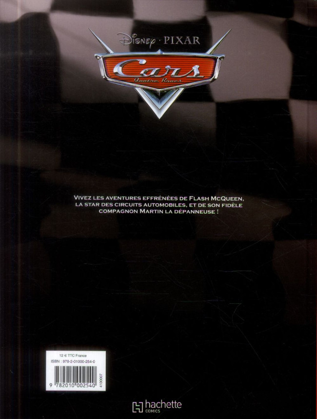 Verso de l'album Cars Cars quatre roues