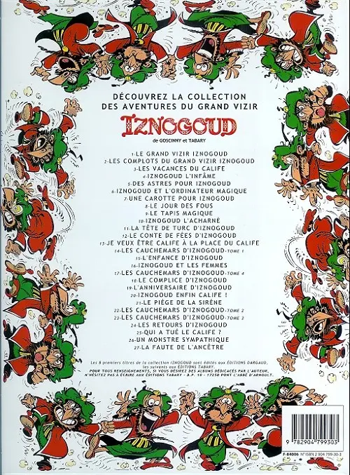 Verso de l'album Iznogoud Tome 22 Les Cauchemars d'Iznogoud