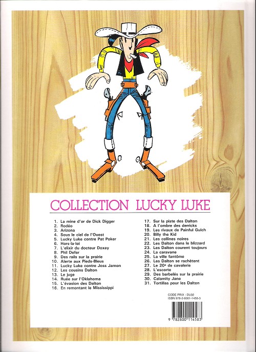 Verso de l'album Lucky Luke Tome 18 À l'ombre des derricks