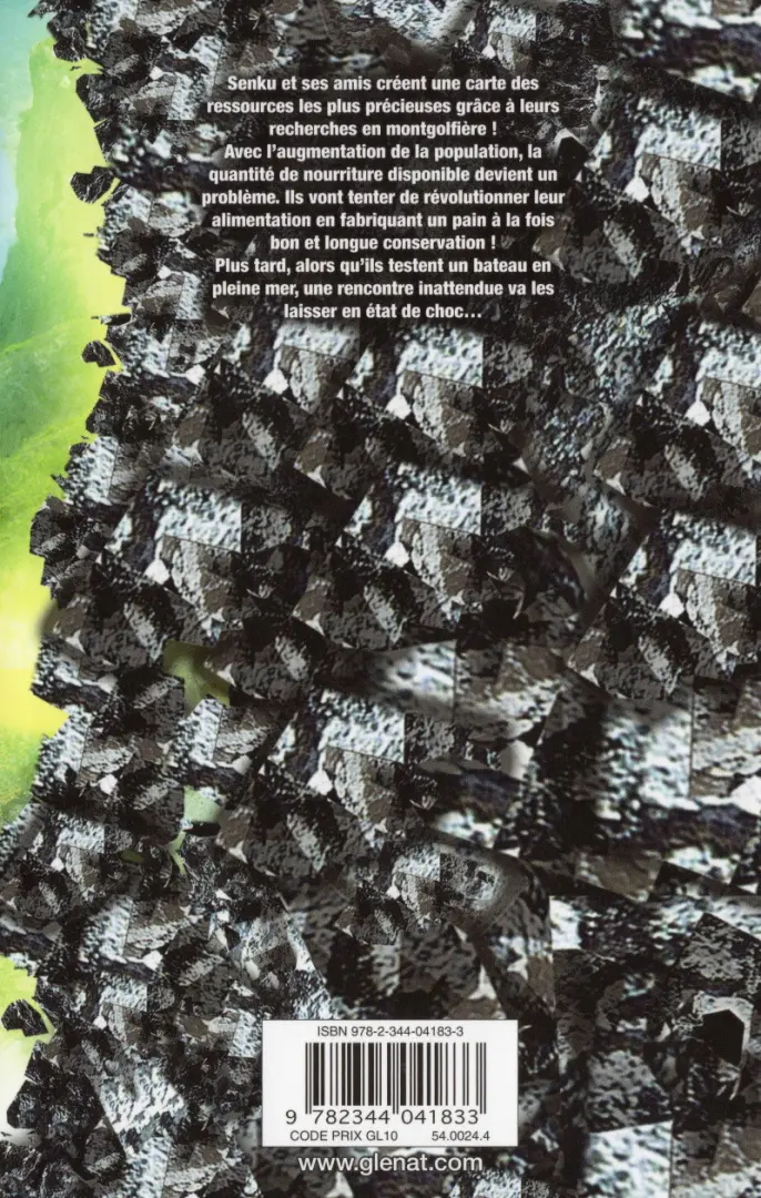 Verso de l'album Dr. Stone 11 Premier contact