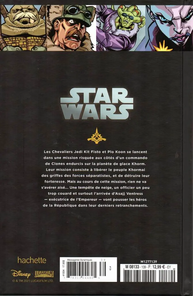 Verso de l'album Star Wars - Légendes - La Collection Tome 139 Clone Wars - Mission 2 : Au service de la République