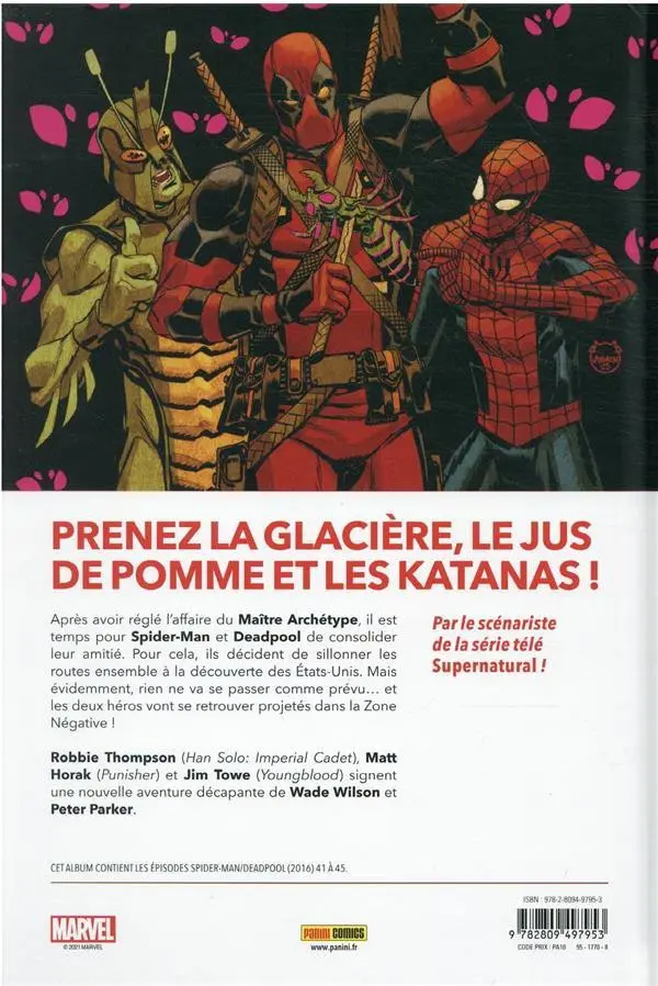 Verso de l'album Spider-man / Deadpool Tome 2 Sur la route