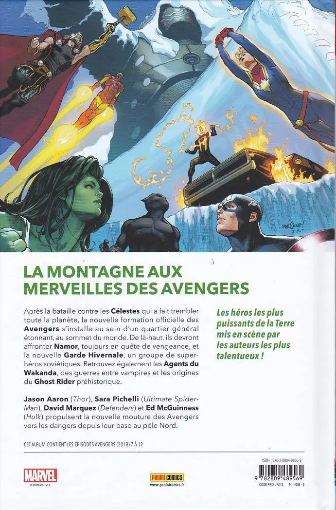 Verso de l'album Avengers 2 Tour du monde