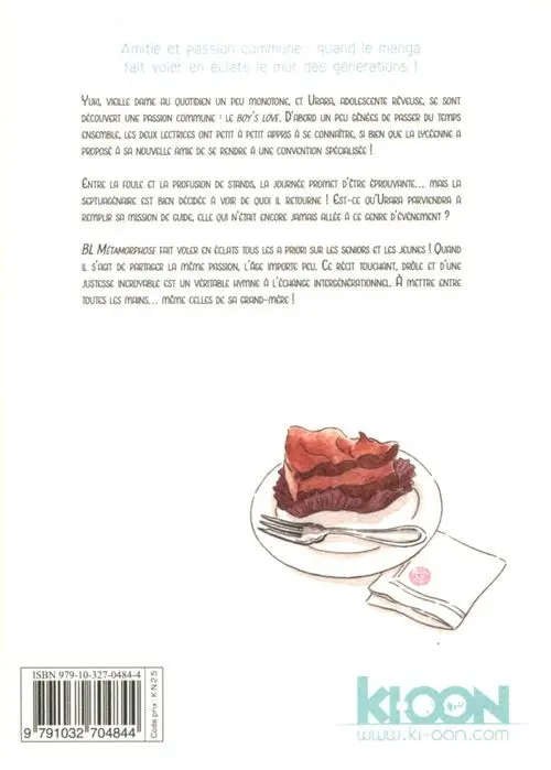 Verso de l'album BL métamorphose 2