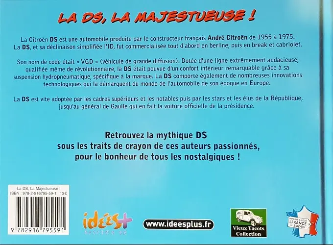 Verso de l'album Vieux Tacots Tome 4 La ds, la majestueuse !