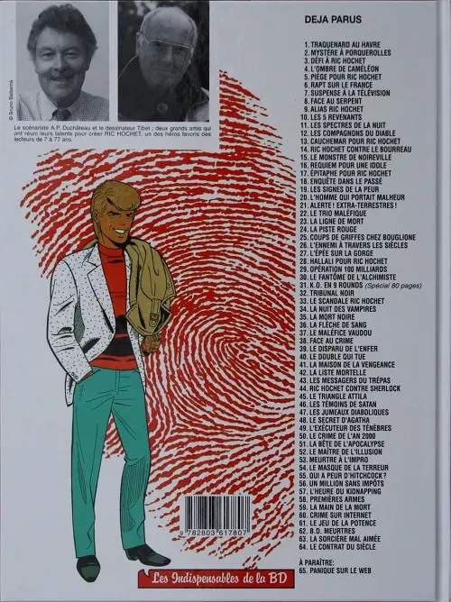 Verso de l'album Ric Hochet Tome 11 Cauchemar pour Ric Hochet