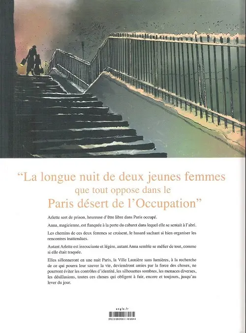 Verso de l'album Deux passantes dans la nuit 1 Arlette