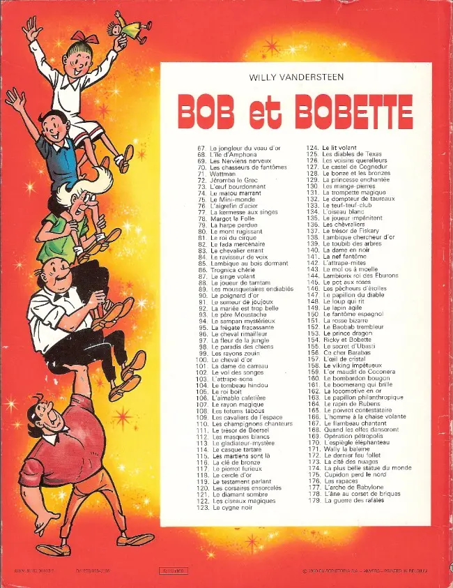 Verso de l'album Bob et Bobette Tome 105 Le roi boit